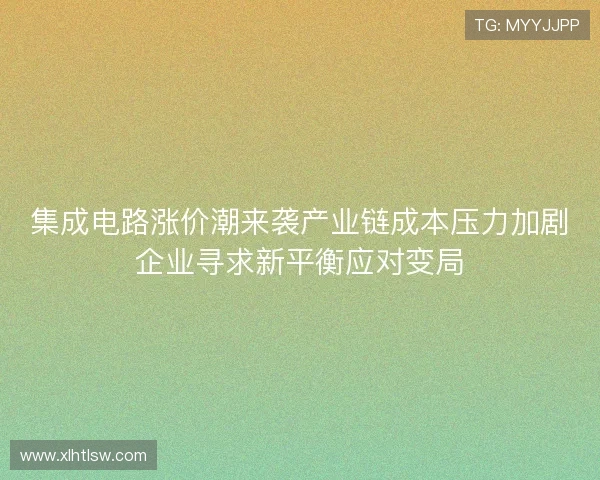 集成电路涨价潮来袭产业链成本压力加剧企业寻求新平衡应对变局